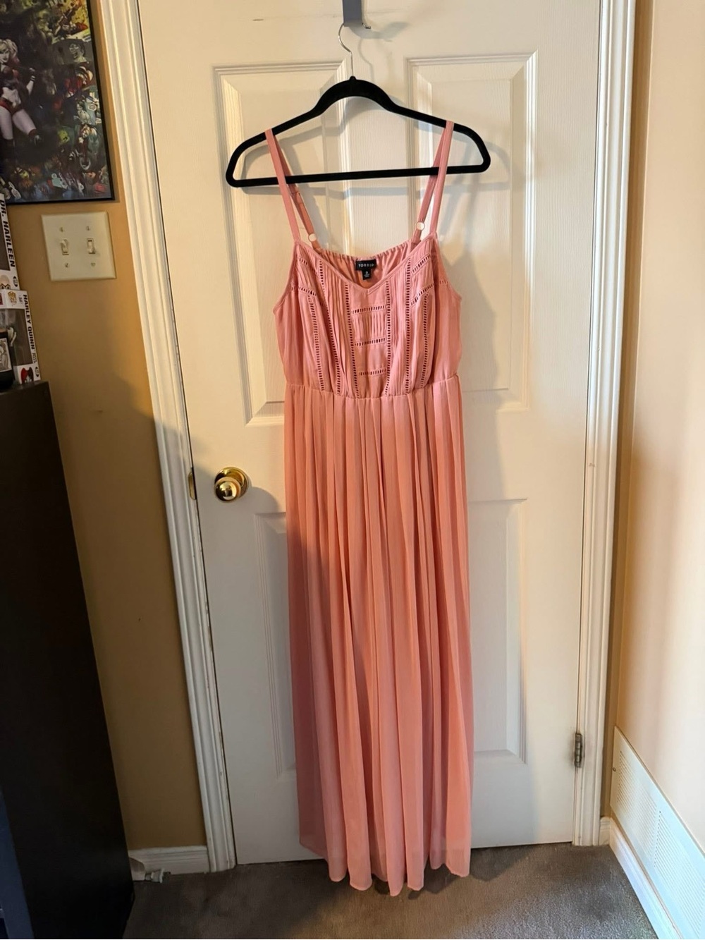 torrid Blush Pink Pleated Maxi Slip Dress